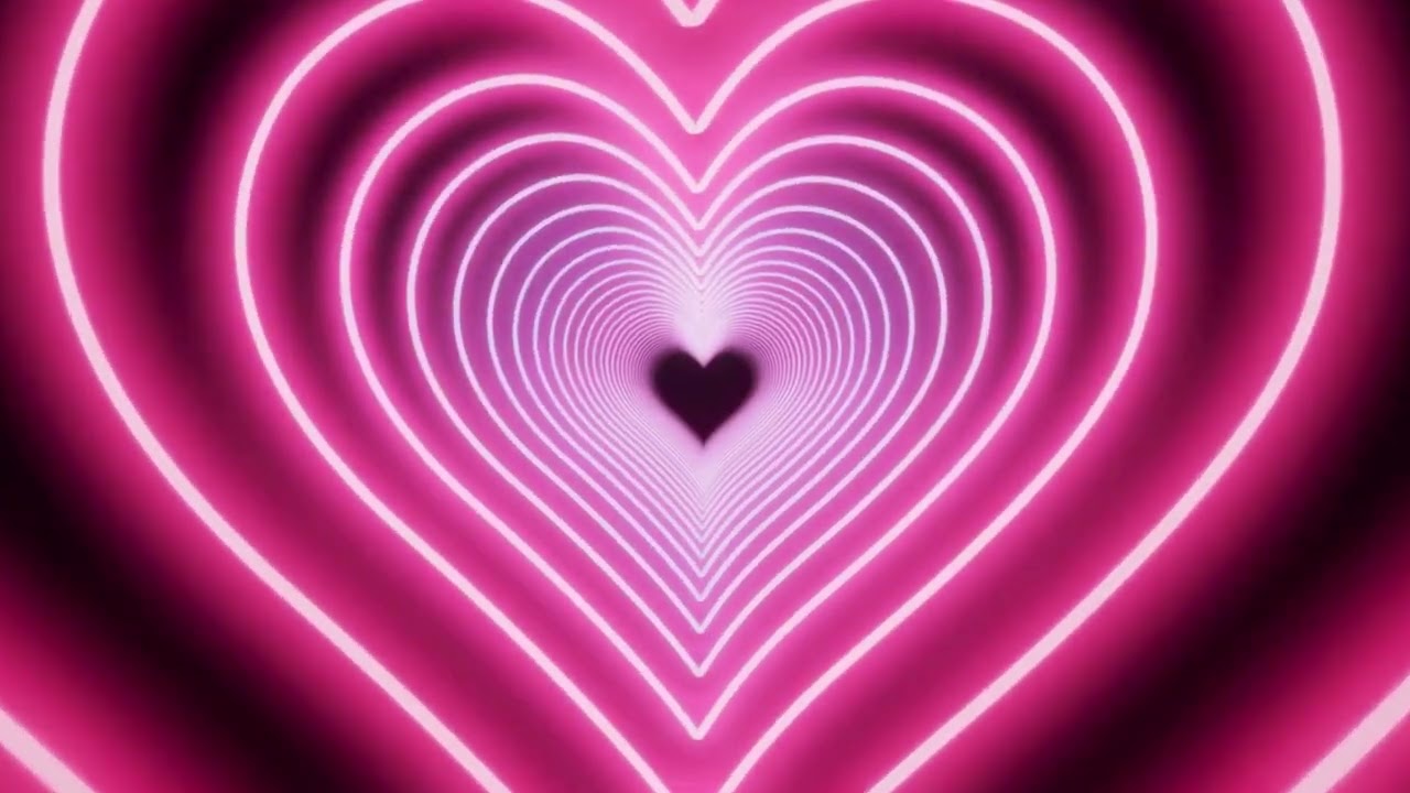 4K Red Neon Heart Background ❤️ Infinite Loop Wallpaper❤️Aesthetic Live Wallpaper | Frame TV art HD