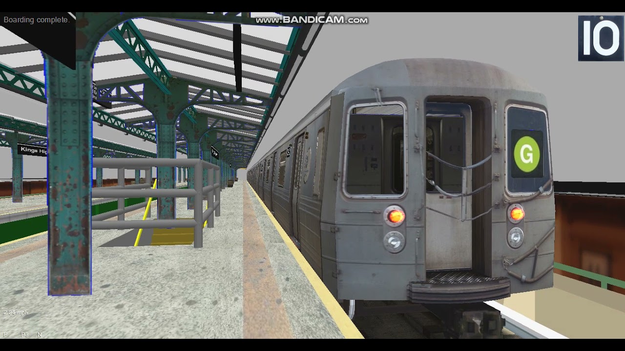 Openbve MTA NYC Subway Rail-fanning: (F) & (G) With Movie Train At Kings Highway (R160B, R68, R32)