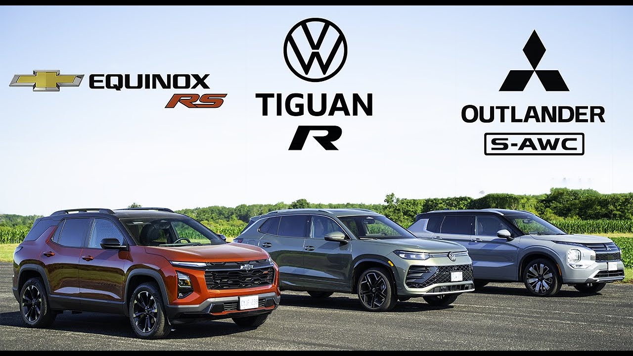 40K SUV BATTLE! 2025 VW Tiguan vs Mitsubishi Outlander vs Chevy Equinox RS, Review, Drive and Race!
