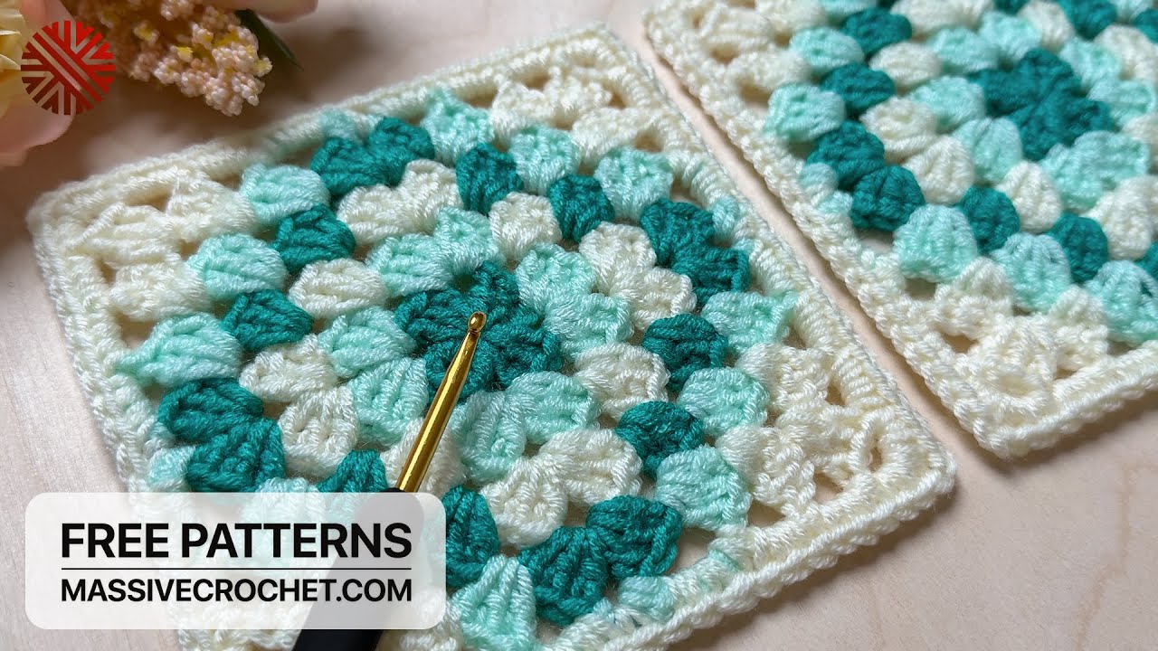 Crochet a SUPER EASY & UNUSUAL Granny Square for Beginners 👍