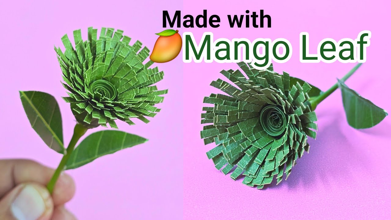 Leaf crafts | Natural Craft Idea | DIY Mango Leaf Flower | Eco-friendly Crafts | DIY Flower