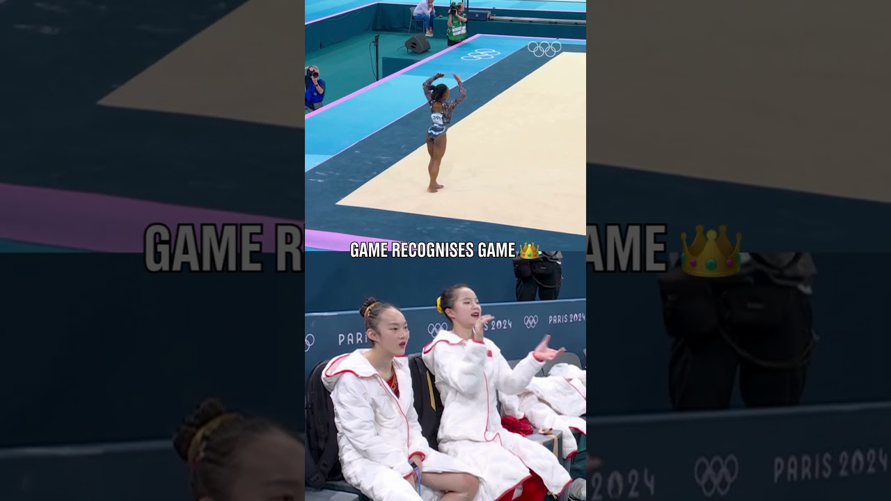 Zhang Yihan & Zhou Yaqin taking in Simone Biles&rsquo; greatness at #Paris2024 ❤️