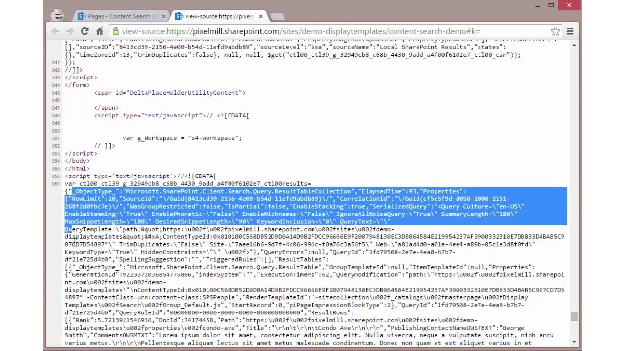 Content Search Web Part - Demo 2 - Display Templates and OOTB Search Driven Content