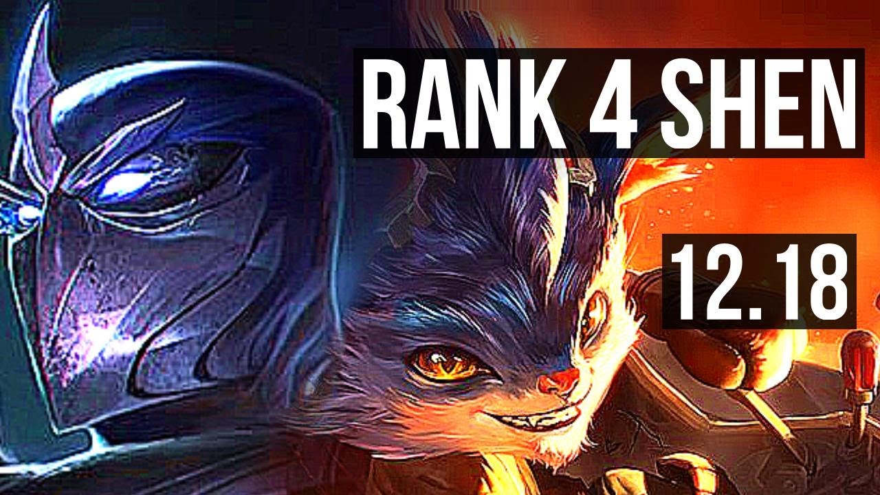 SHEN vs RUMBLE (TOP) | 6/0/9, Rank 4 Shen, 500+ games, Dominating | EUW Challenger | 12.18