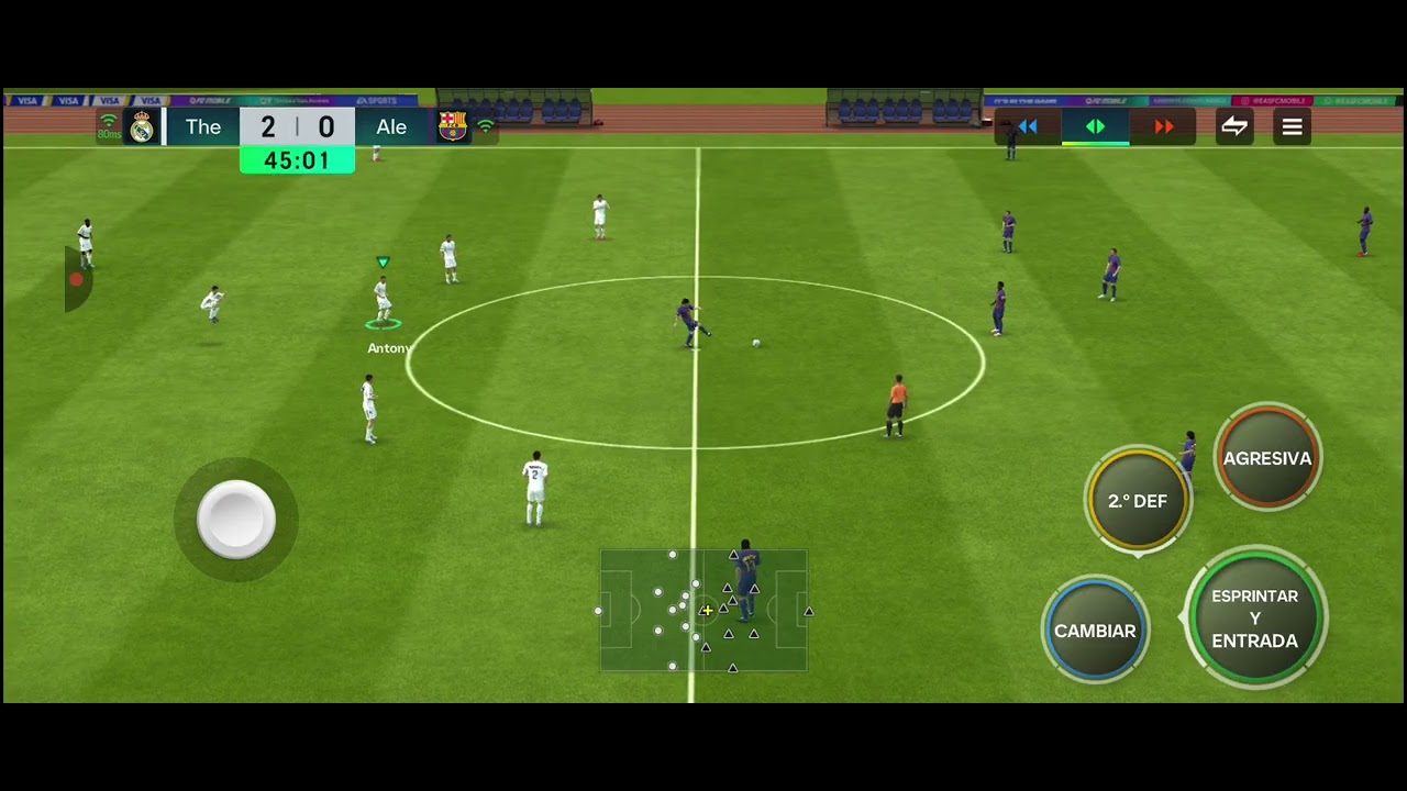 Jugando Fc mobile