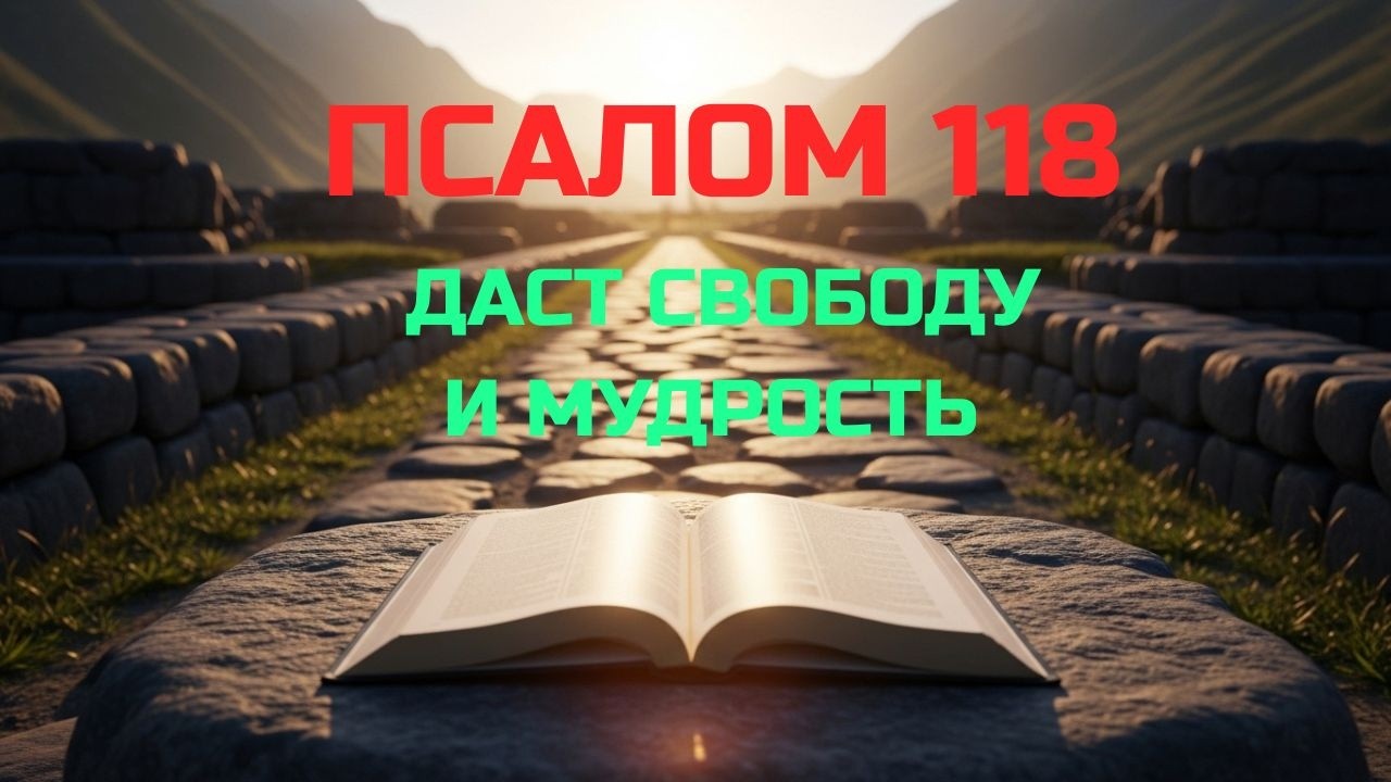 ПСАЛОМ ДАСТ СВОБОДУ И МУДРОСТЬ, СОКРОЕТ СЛОВО В СЕРДЦЕ, ХОДИ В ЗАКОНЕ БОГА И НИКОГДА НЕ ПОСТЫДИШЬСЯ