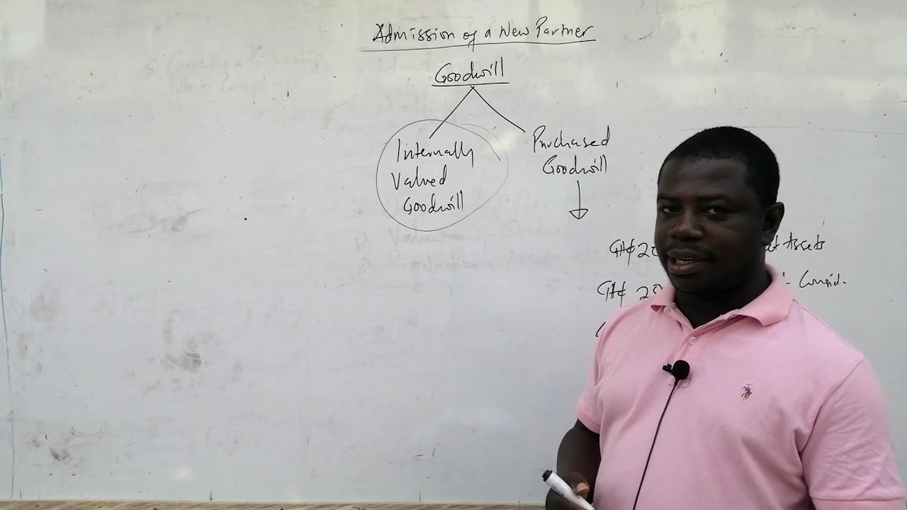 ADMISSION OF A PARTNER + GOODWILL VALUATION (PART 1)