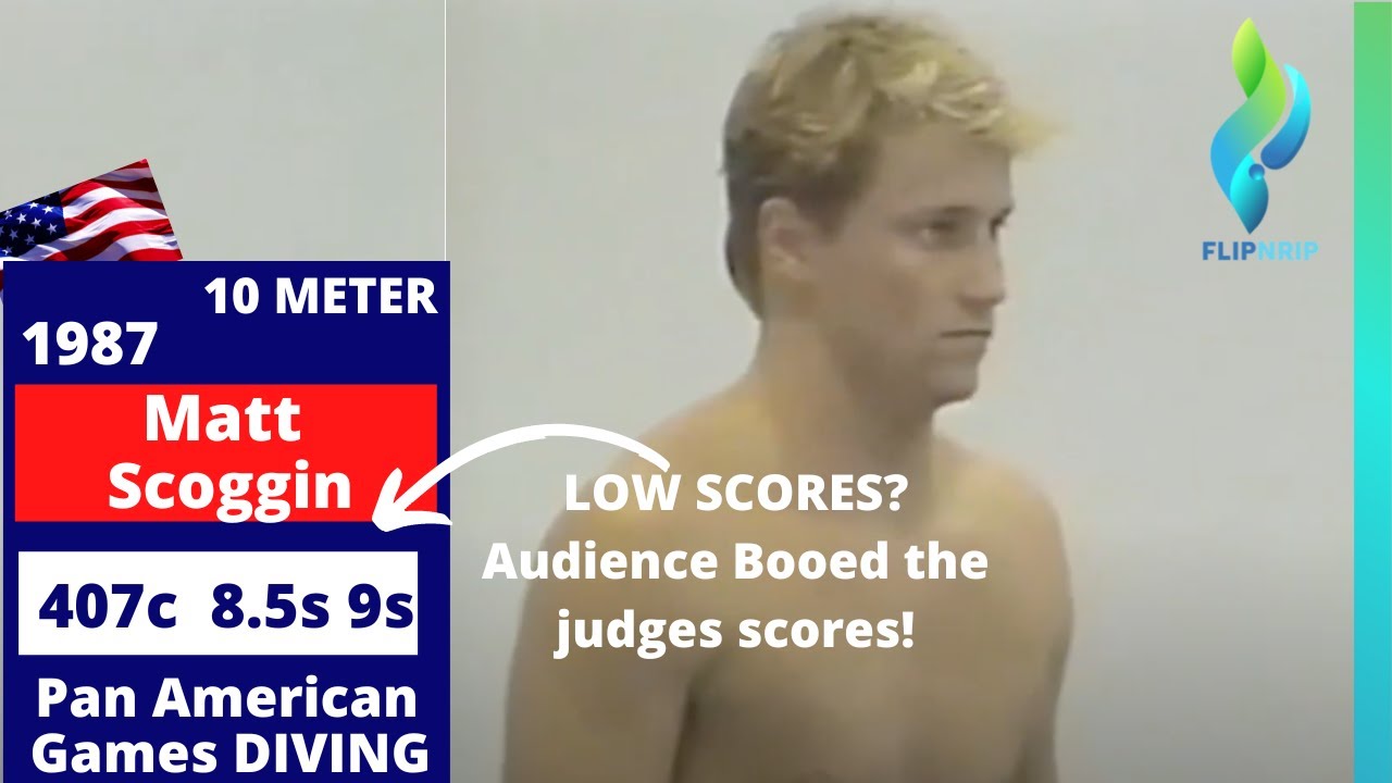 1987 Matt Scoggin - Mens USA Diving 3 meter - 407c  Pan American Games   What would you score it?