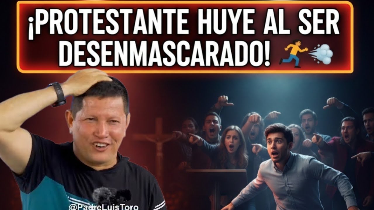 ¡INCREÍBLE! 😱 PROTESTANTE ATACA AL PADRE LUIS TORO Y SALE HUYENDO DE LA TARIMA AL SER DESENMASCARADO