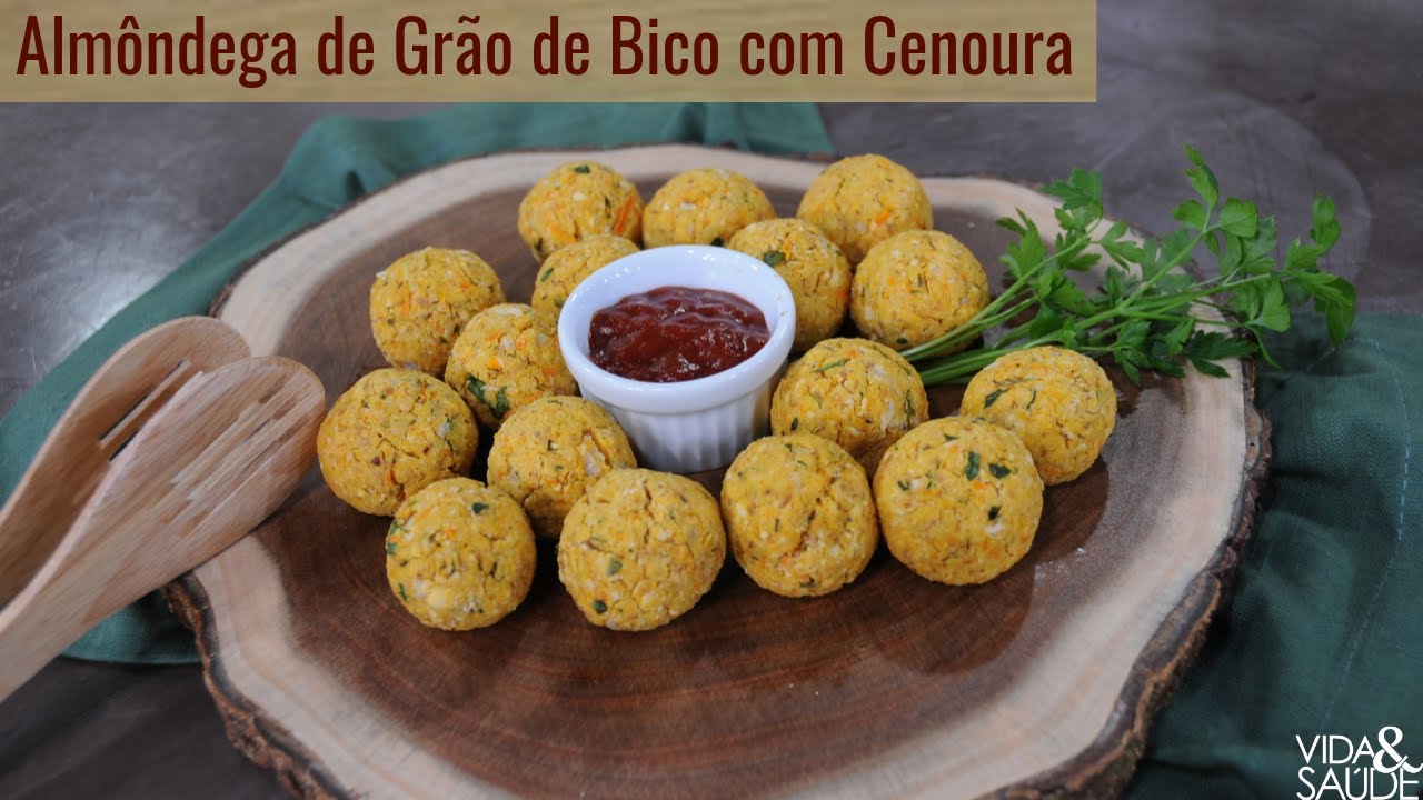Receita: almôndega de grão de bico e cenoura - Emagrecimento Consciente - Parte 4 (20/11/19)