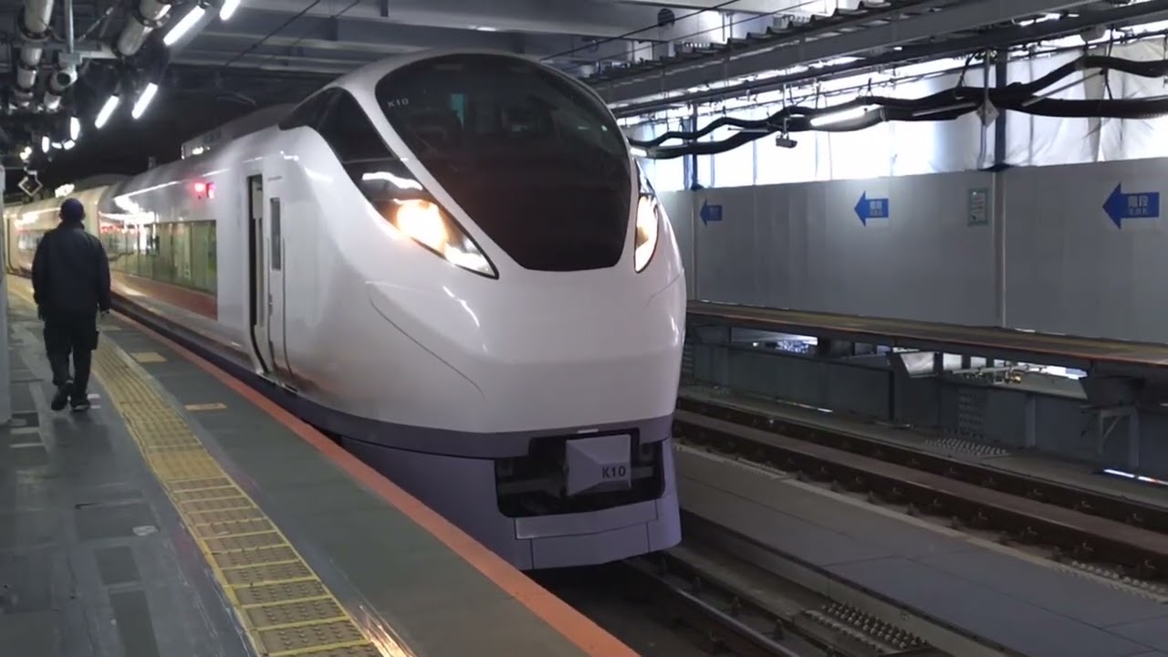 E657系K10編成ふくしまDC🩵が特急ひたち15号いわき行として品川駅を発車するシーン