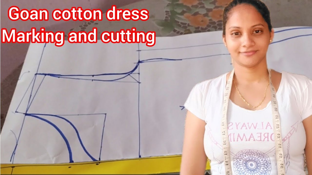 Goan cotton dress marking and cutting step by step/part 1/most requested video/Goan youtuber