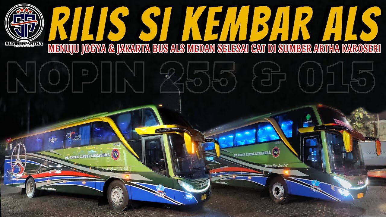 READY TO HEAD TO JOGJA & JAKARTA‼️TWO NEW ALS BUS UNITS FINISH BODY PAINTING AT SUMBER ARTHA KARO...