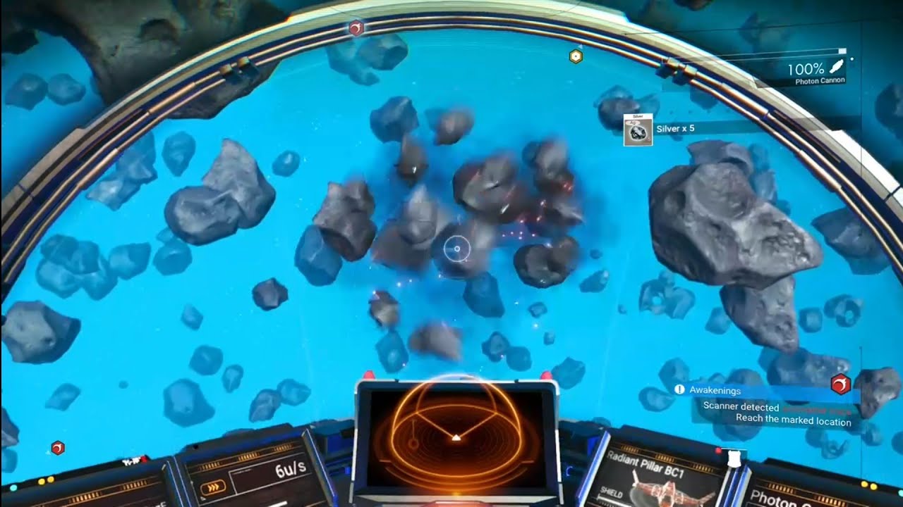 Asteroid Mining for Fuel - No Man's Sky