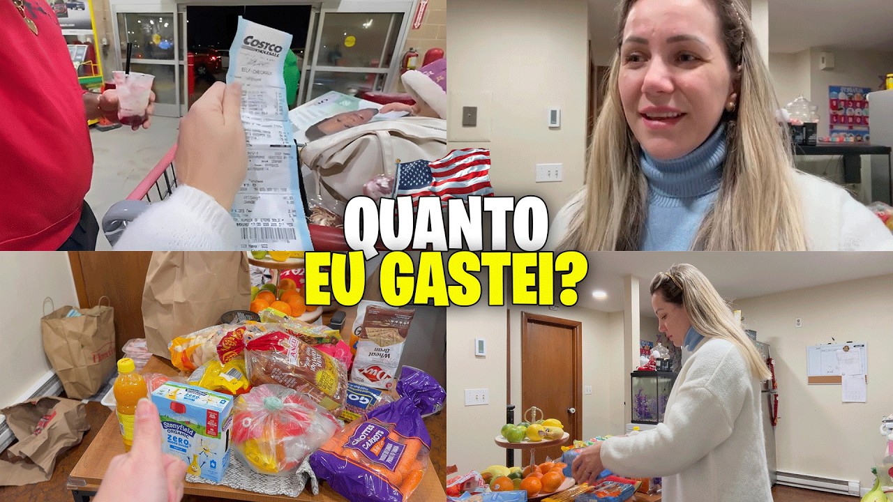 COMPRAS NO MARKET BASKET E COSTCO 🇺🇸 | O QUE COMPREI E QUANTO GASTEI