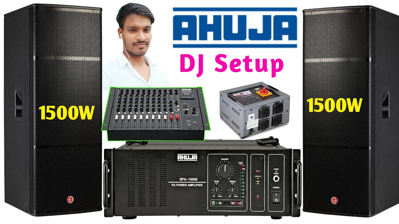Ahuja 2 Top And SPA-15000 Amplifier Dj Setup Details & Price