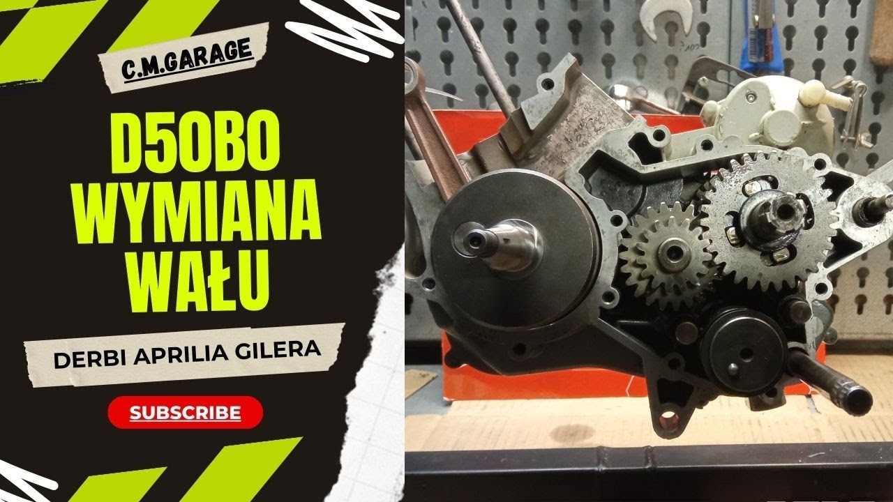 d50b0 aprilia Gilera smt, derbi senda 50 demontaż silnika wymiana wału Cz. I