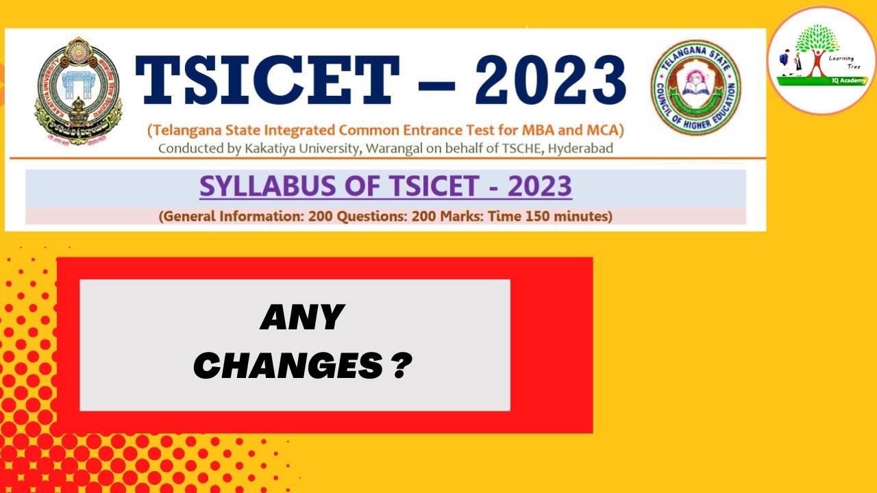 Ts icet 2023 Syllabus | Any Changes in Exam Pattern | #iqacademy #tsicet2023notification