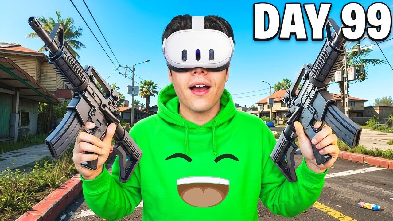Я провел 100 дней в РЕАЛИСТИЧНОЙ GTA 5 в VR