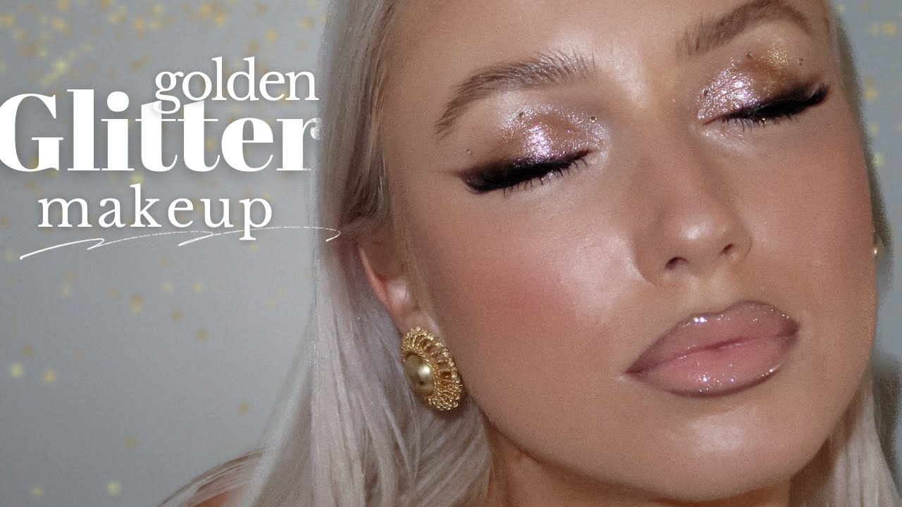 Golden Glitter Makeup