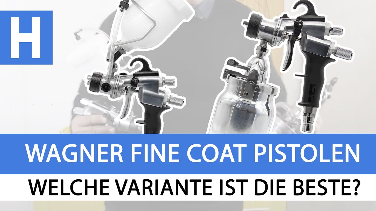 Wagner Fine Coat Pistolen - (Splitgun Ausführung) - Fließbecher und Hängebecher Variante