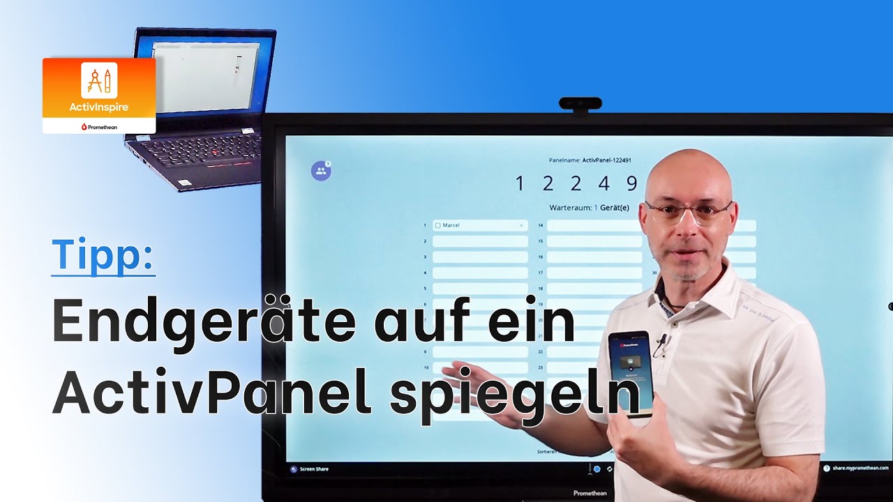 Promethean ActivPanel - Spiegeln von Endgeräten