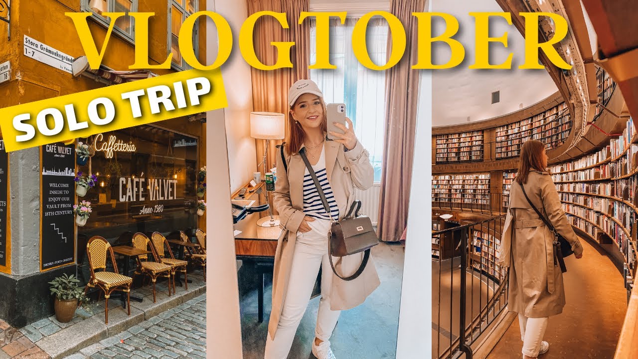 Ostatni dzień w Sztokholmie🇸🇪 piękna biblioteka 📚 podsumowanie solo tripa 💖| Vlogtober 3