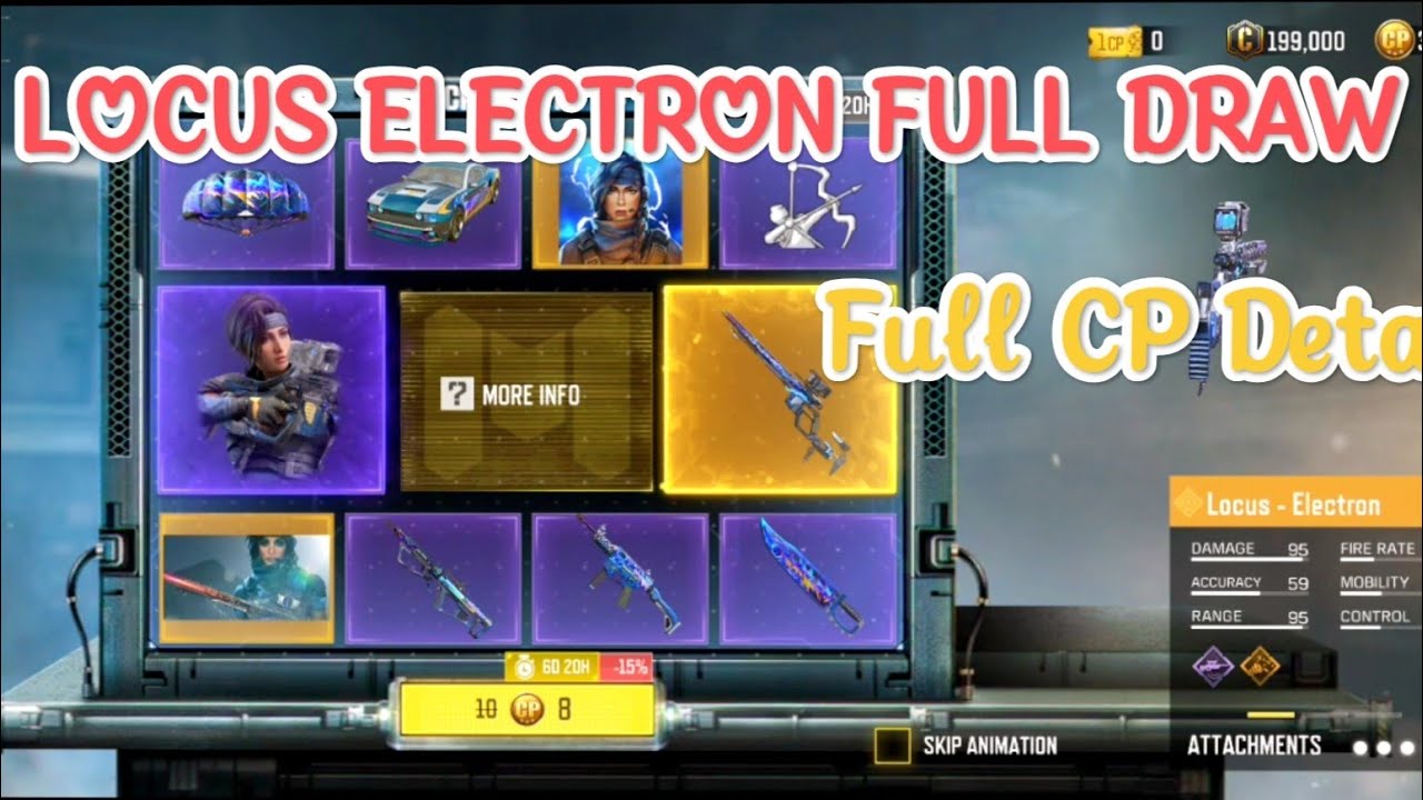 Dusk OWL. LOCUS ELECTRON full Draw in CODM Global. Full CP information.