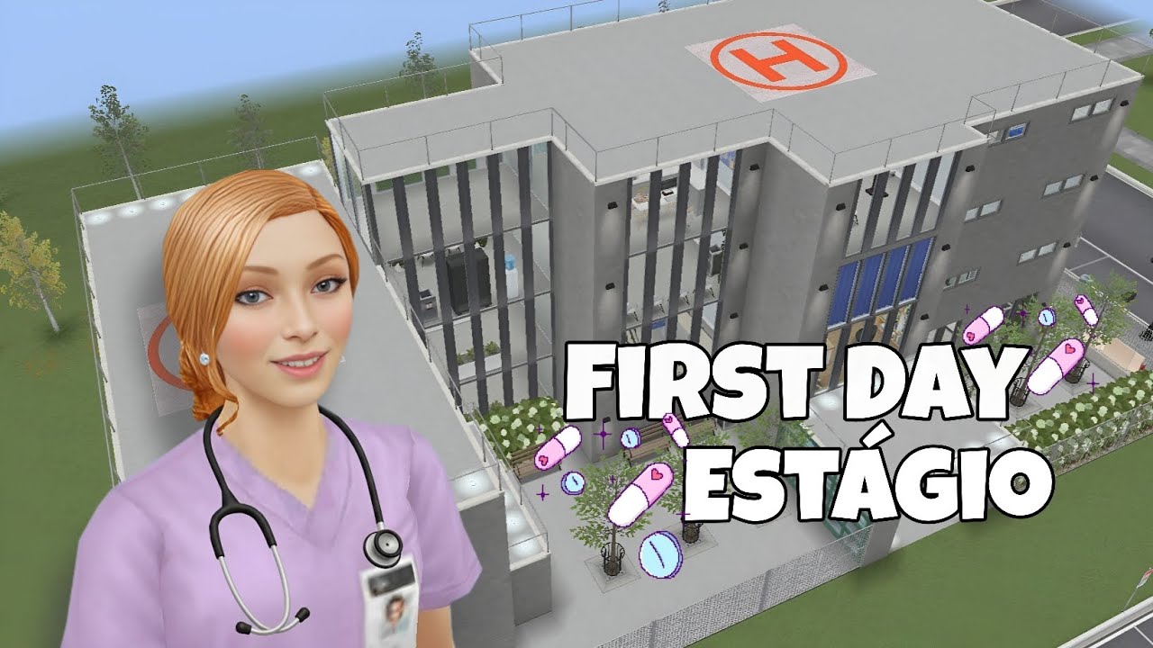 🎬Mini Vlog: Primeiro dia de estágio no Hospital 🏥🧑‍⚕️#thesimsfreeplay #fy #jogos #minivlog 