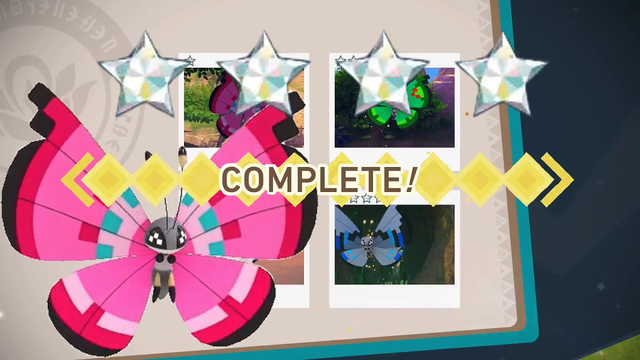 Как получить от 1 до 4 алмазных звезд для Вивиллона! Новая игра Pokemon Snap!