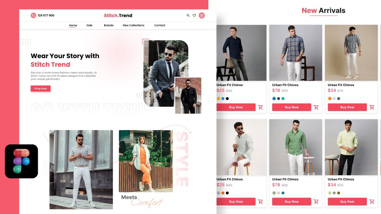 Clothing Store UI Design In Figma | Product Listing UI Design | Figma Design