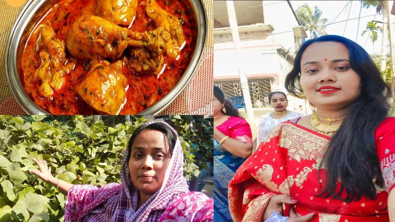 শশুর মশাই এর জন্য লাল লাল চিকেন রান্না করে তারপরে কিন্তু আমরা বিয়ে বাড়িতে গেলাম