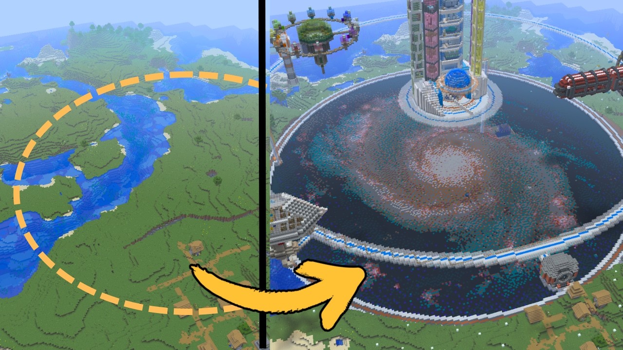 I Built The Galaxy for my Minecraft Base.