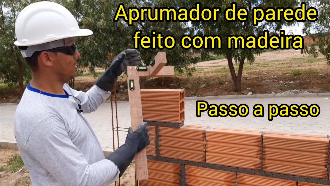 como fazer ferramenta econômica, prumo,  nível e esquadro, feito com madeira, pra levantar parede