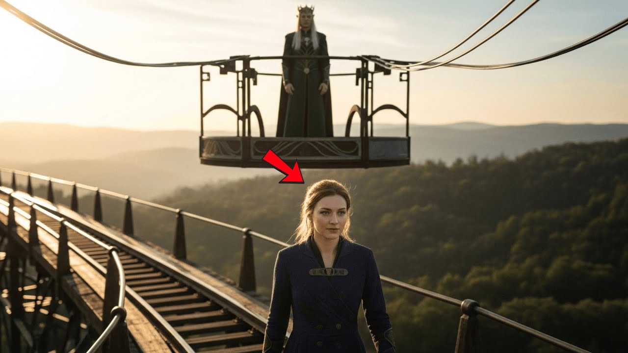She Followed the Elven Sky Rails at Dawn — Unaware the King Watched From Above