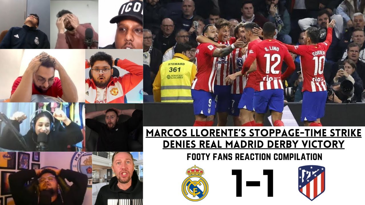 REAL MADRID 1-1 ATLETICO MADRID | Footy Fans Reaction Compilation | LA LIGA GW 23 | 05-02-2024