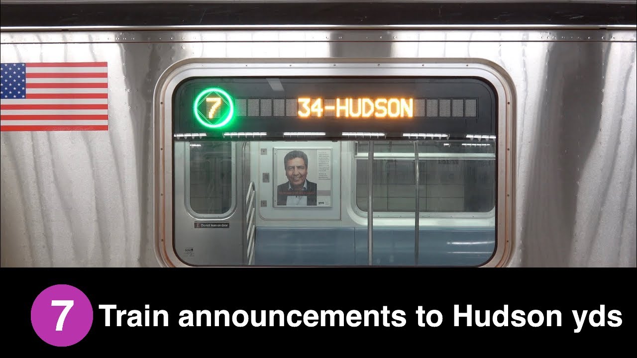 R188 7 Local Train | Announcements to 34 St Hudson Yards