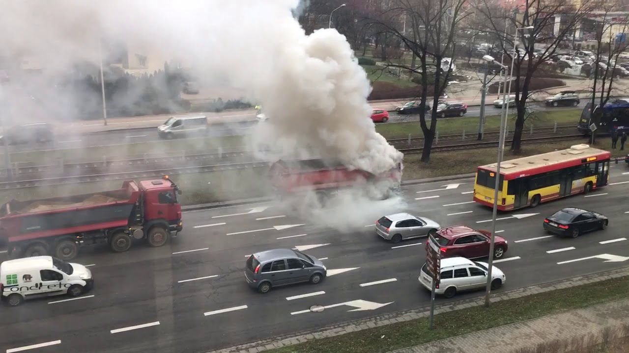 Pożar ciężarówki