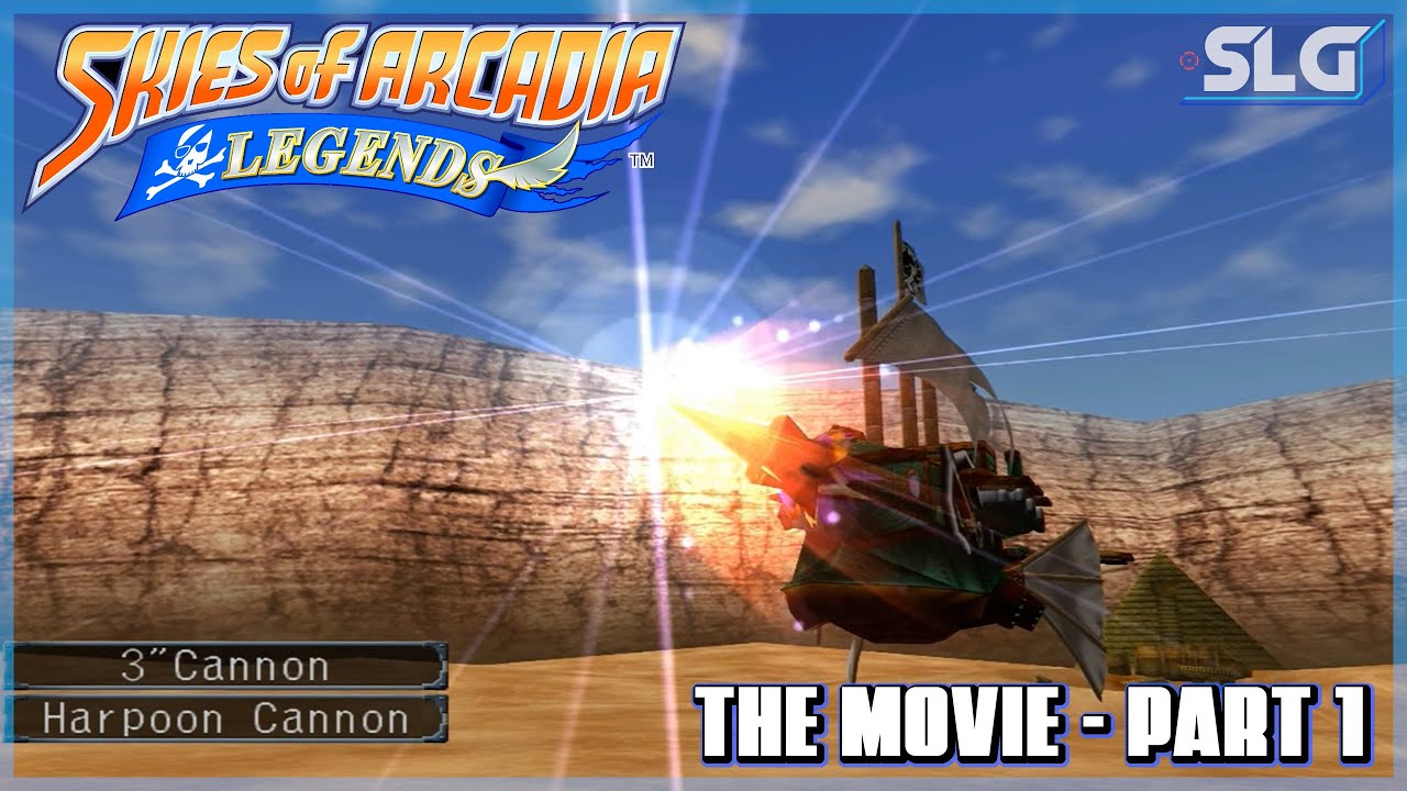 Skies of Arcadia Movie Part 1 - All Cutscenes, Boss Fights