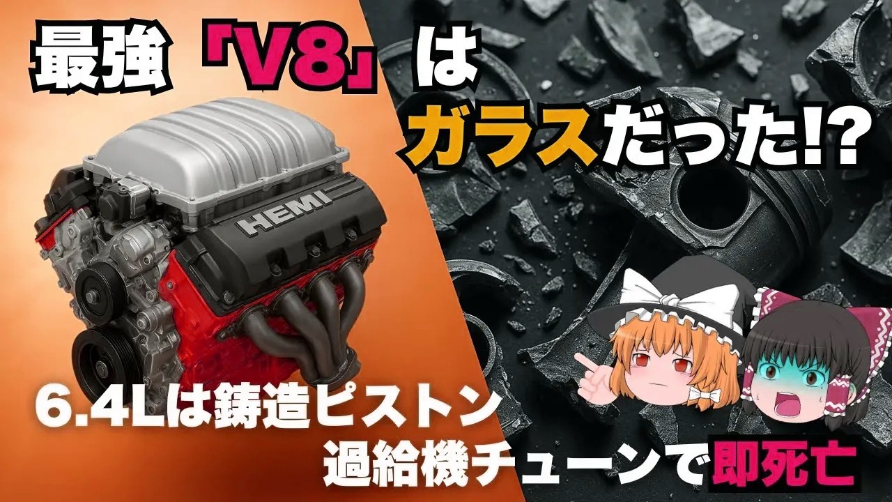 【最後のV8】HEMIエンジンの血統、OHVの合理性、そして『時限爆弾』ヘミティックの技術的深淵を徹底解説！【ゆっくり解説】【車の技術】