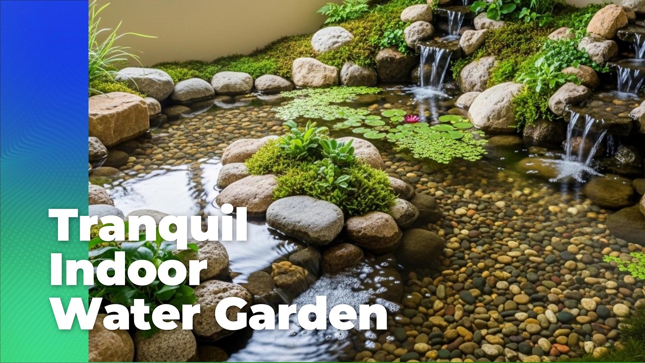 Trends 2026 : Tranquil Indoor Water Garden Design Ideas with Rocks, Pebbles, and Flowing Streams.