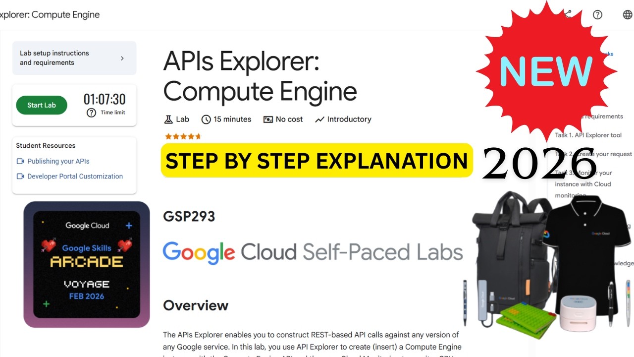 [NEW 2026] API Explorer: Compute Engine | Google Arcade | #GSP293