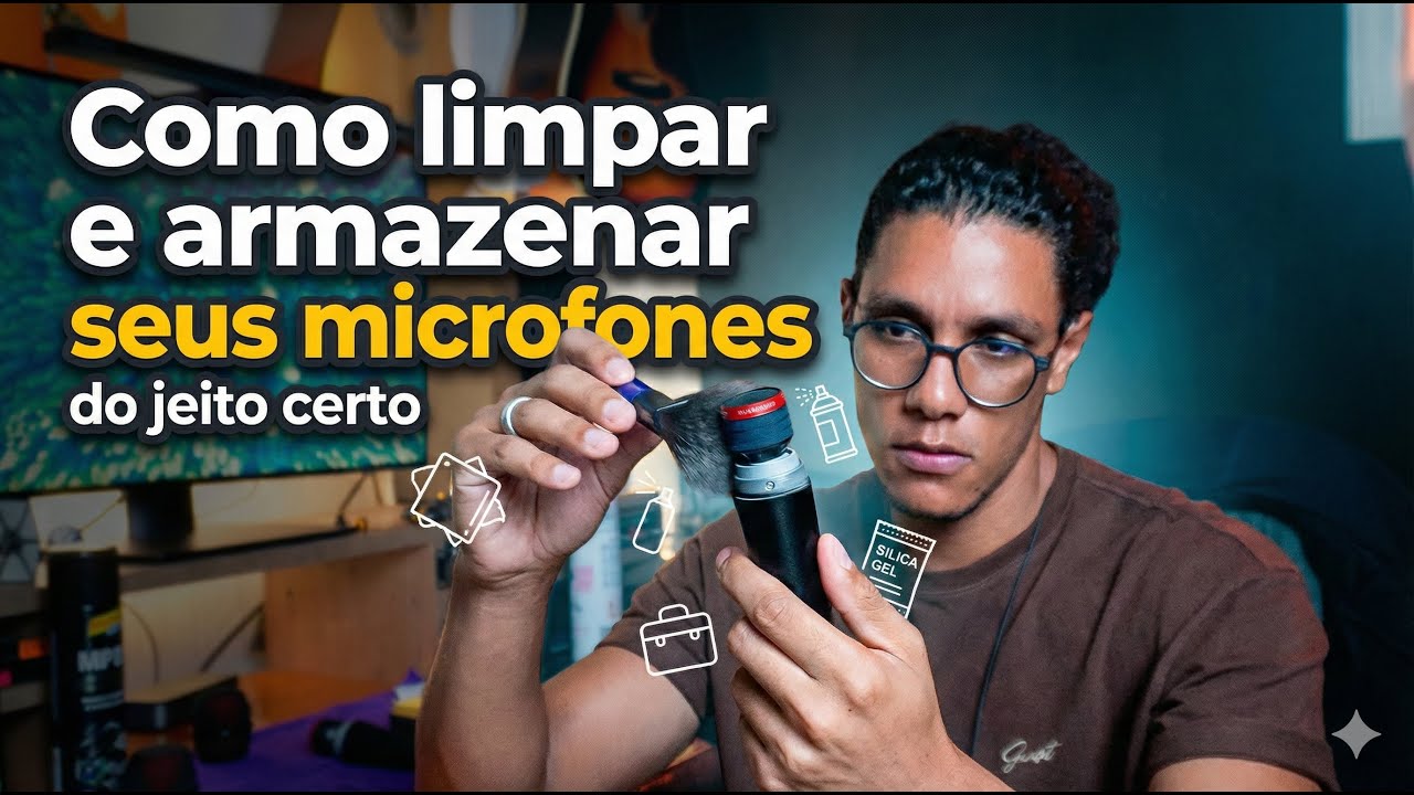 Como limpar e armazenar seus microfones.