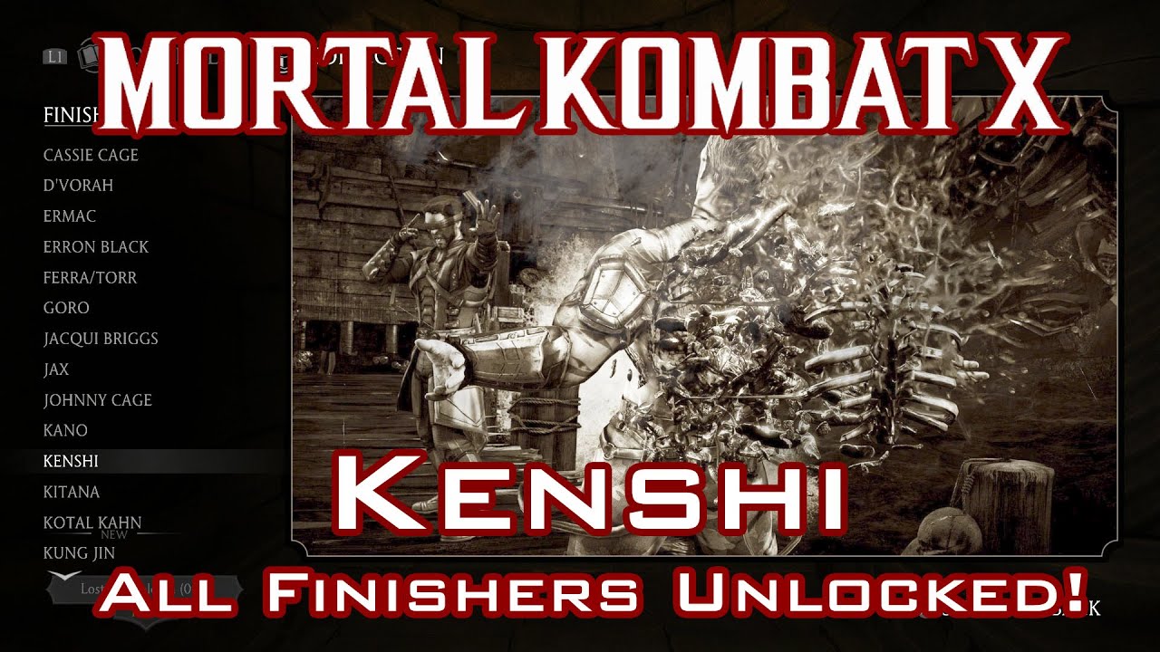 Mortal Kombat X - Kenshi - Руководство: как разблокировать все добивания!