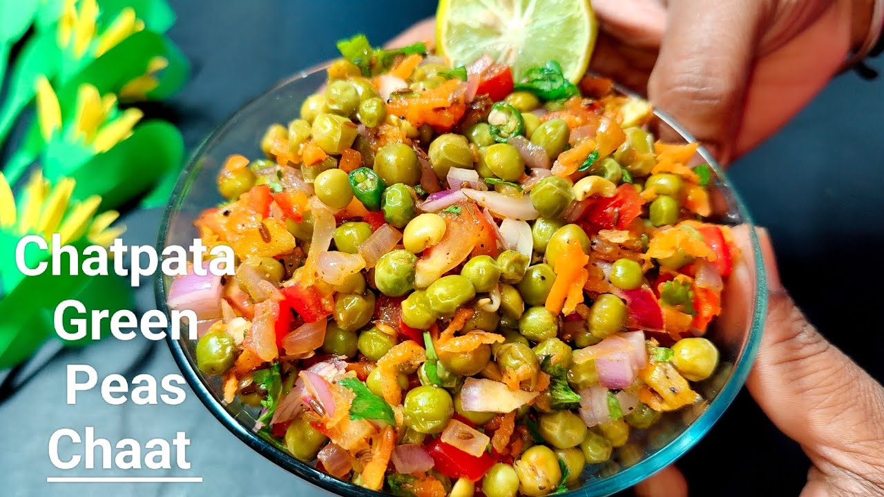 Easy And Quick Tea Time Snacks | Chatpata Green Peas Chat | Matar Chaat | Chat Recipe | Peas Chat |
