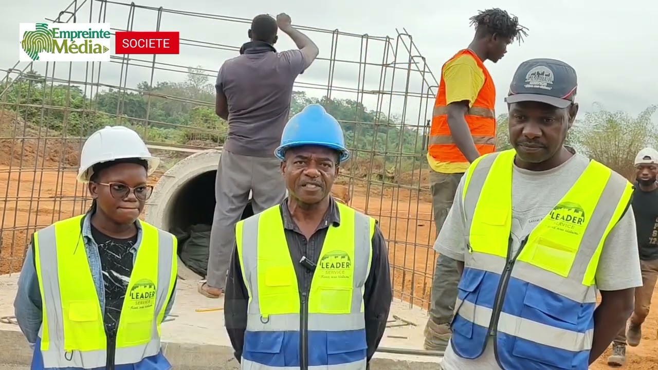 Gabon/Lebamba : Leader Service à pied d'œuvre sur le chantier de la voie de contournement.
