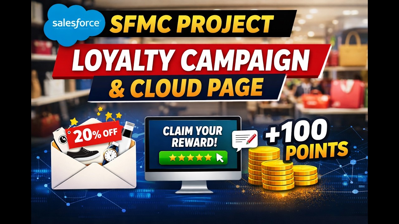 SFMC Real-Time Project | Loyalty Reward Email + Cloud Page + Smart Capture (AMPscript Deep Dive)