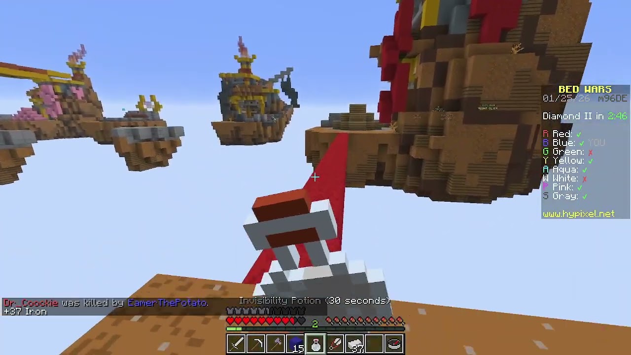 My First Hypixel Bedwars win
