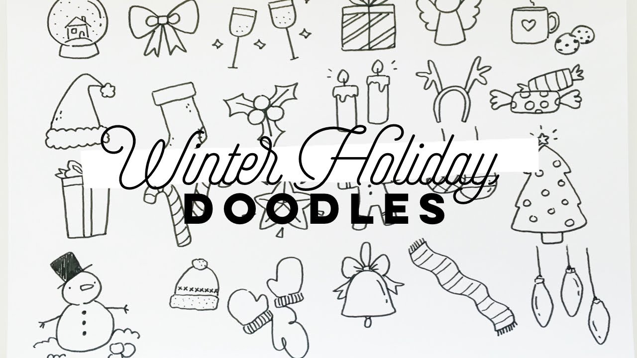 Simple Winter Holiday Doodles | Doodle with Me