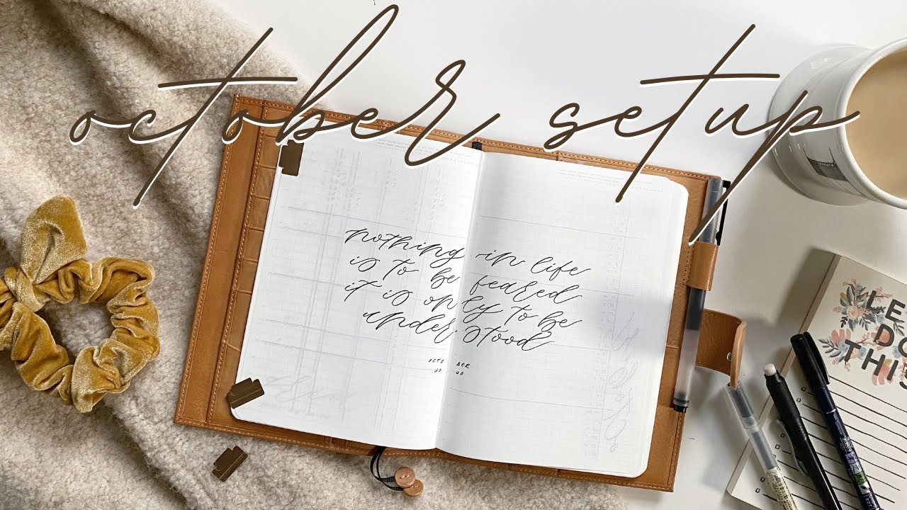 A minimal and *slightly* spooky October 2020 bullet journal setup ~ plan with me in my stalogy